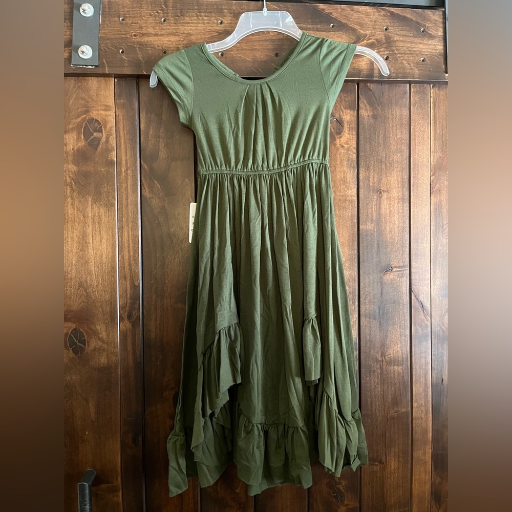 Joyfolie Olive Green Kids Dress